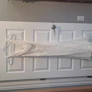 Ivory overlay dress with beaded accenta